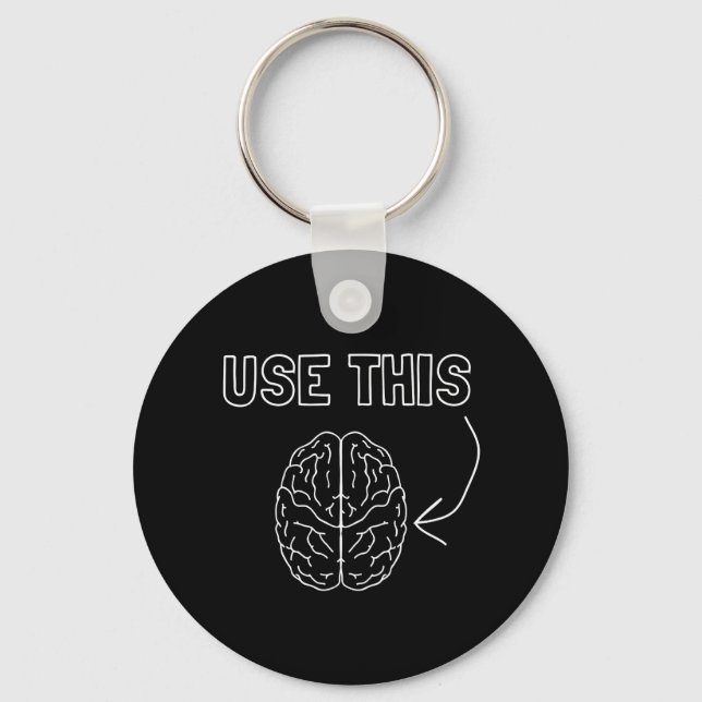 Porte-clés Utiliser ce cerveau (Recto)
