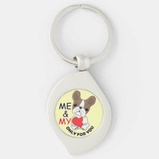 Porte-clés UTILISEZ VOTRE Porte - clé HEART_Metal Swirl Jaune