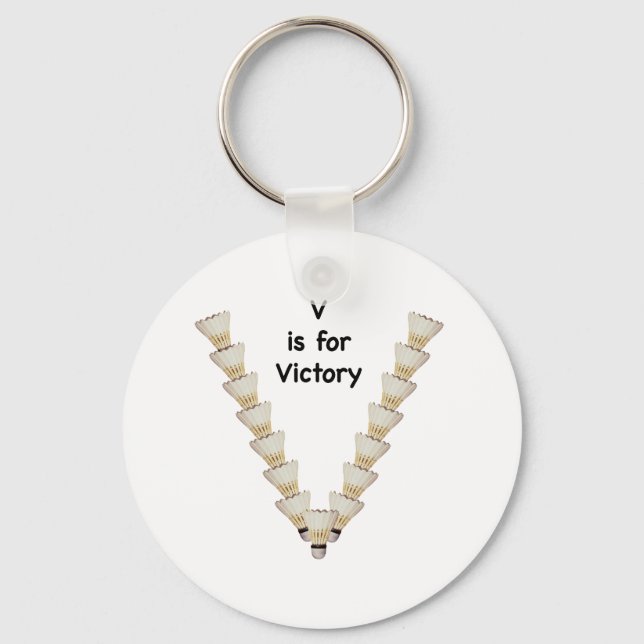 Porte-clés V pour la Victoire Badminton (Recto)