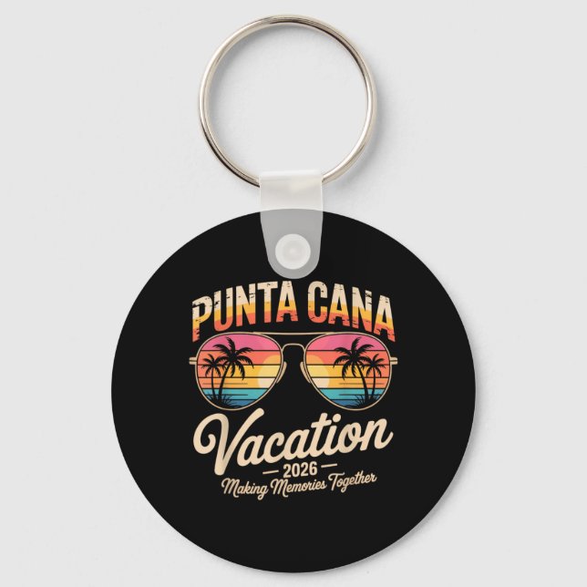 Porte-clés Vacances à Punta Cana 2026 Création de Souvenirs É (Recto)