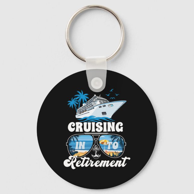 Porte-clés Vacances Bateau À Voile Croisière À La Retraite (Recto)