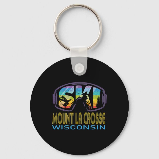 Porte-clés Vacances de ski à Ski Mount La Crosse Wisconsin  (Recto)