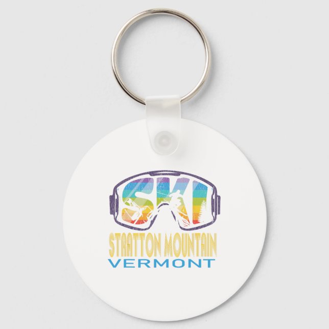 Porte-clés Vacances de ski à Stratton Mountain Vermont  (Recto)