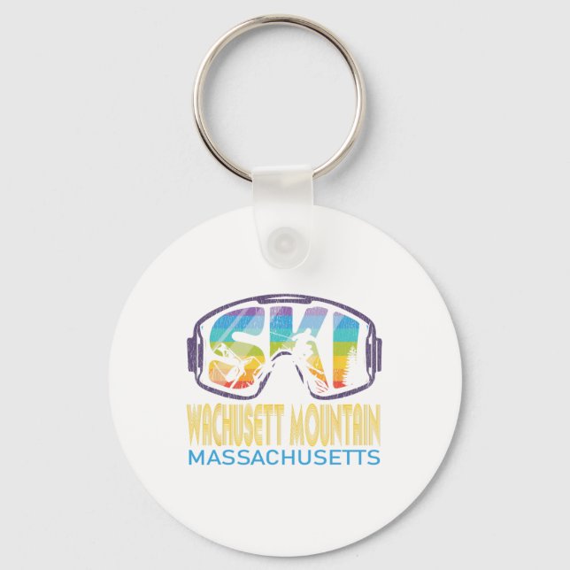 Porte-clés Vacances de ski à Wachusett Mountain Massachusetts (Recto)