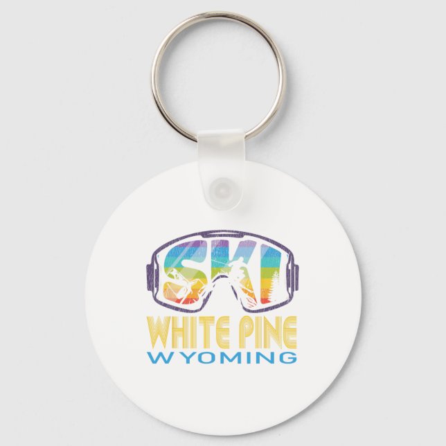 Porte-clés Vacances de ski à White Pine Wyoming  (Recto)