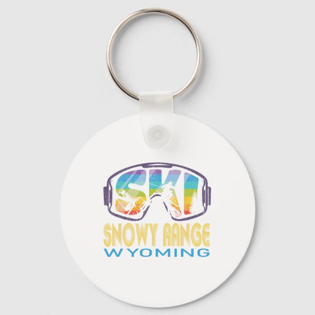 Porte-clés Vacances de ski dans la Snowy Range Wyoming  (Recto)