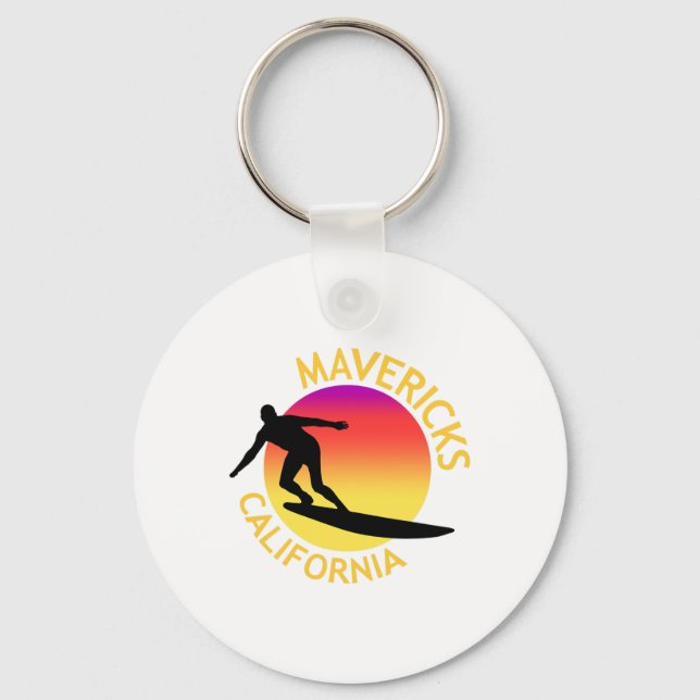 Porte-clés Vacances de surf Mavericks en Californie (Recto)