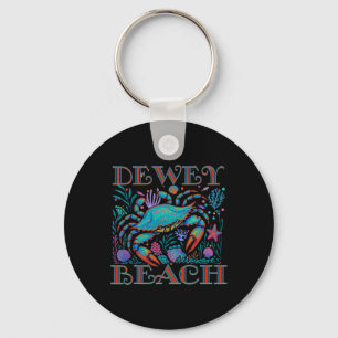 Porte-clés Vacances d'été à Dewey Beach Delaware Crabe Bleu P