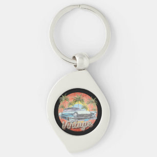 Porte-clés Vacances d'été en voiture vintage rustique