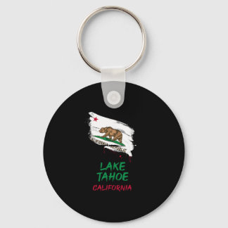 Porte-clés Vacances Drapeau Tache de Peinture Lake Tahoe Cali