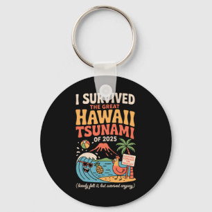 Porte-clés Vacances drôles à Hawaï J'ai survécu au tsunami d'