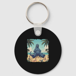 Porte-clés Vacances drôles de bronzage sur la plage de Kaiju