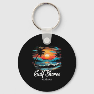 Porte-clés Vacances en famille Retro Sunset Alabama Gulf Shor