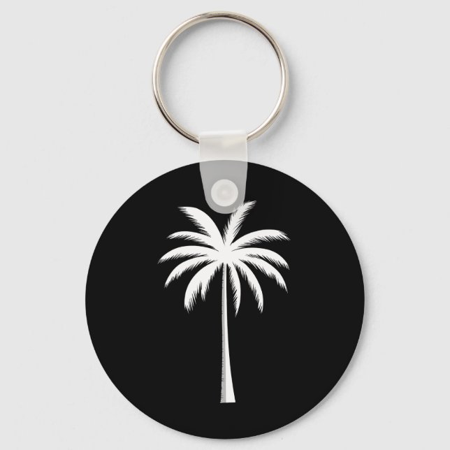 Porte-clés Vacances été cool Sunset Beach Palm Tree (Recto)