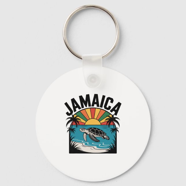 Porte-clés Vacances Reggae Vintage Jamaïcaine  (Recto)