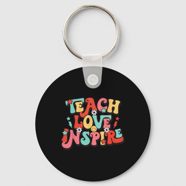 Porte-clés Vacances Retour À L'École Enseigner L'Amour Inspir (Recto)