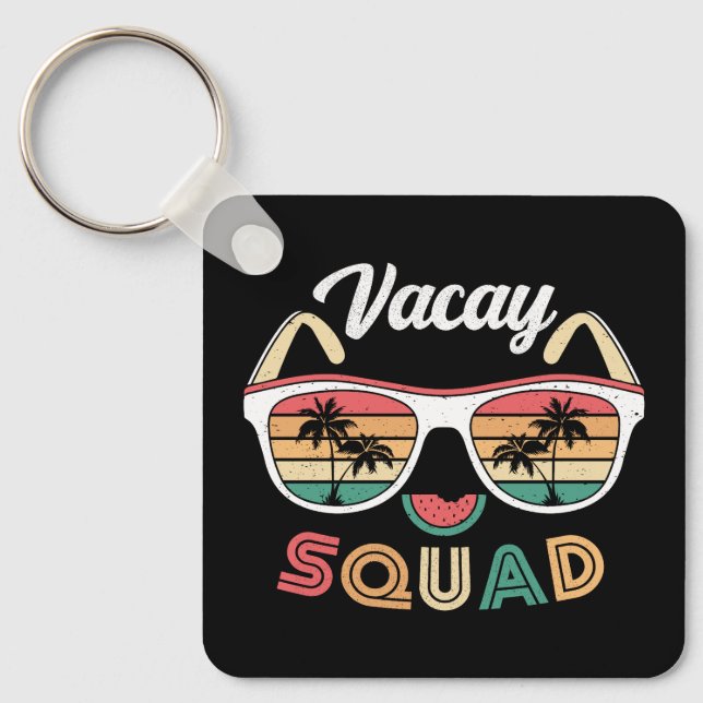Porte-clés Vacay Squad Funny Beach Vacances d'été (Recto)