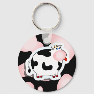 Porte-clés Vache à bande dessinée, porte - clé