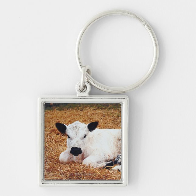 Porte-clés Vache à bébé, veau (Devant)
