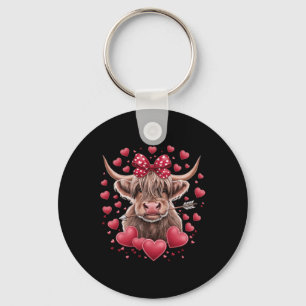 Porte-clés Vache de la Saint-Valentin Cœurs drôles Vache de l