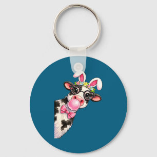 Porte-clés Vache de Pâques mignonne vache de printemps femmes
