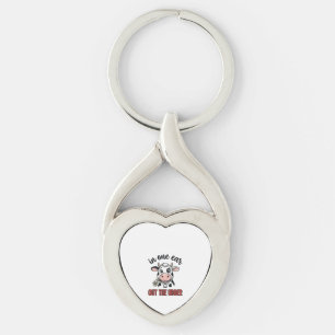 Porte-clés Vache drôle avec une oreille dans l'autre T-shirt