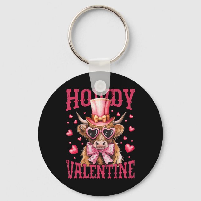 Porte-clés Vache drôle Saint-Valentin Mignon Cœur occidental  (Recto)