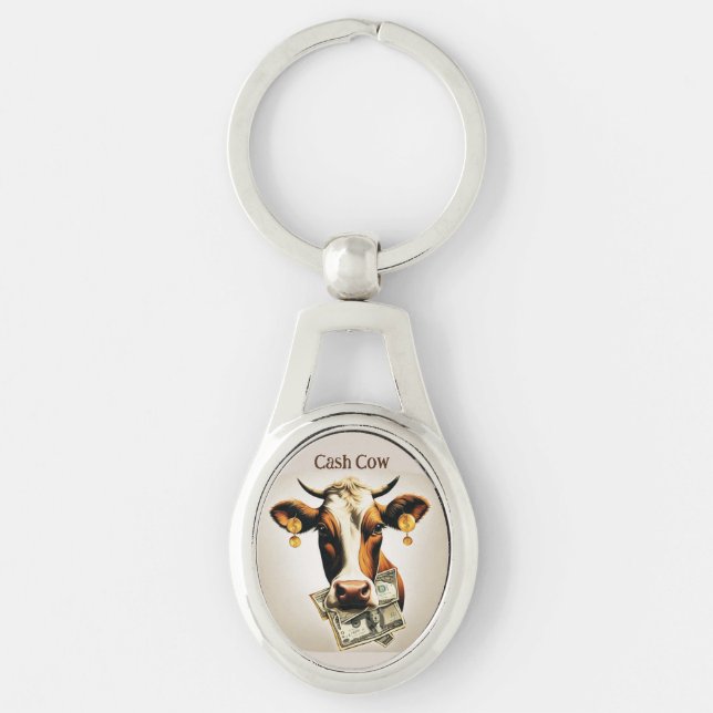 Porte-clés Vache en espèces (Devant)