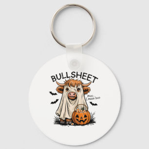 Porte-clés Vache fantôme Funny Halloween Éffrayant Moo Animal