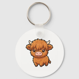 Porte-clés vache Highland bébé mignon