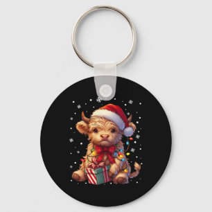 Porte-clés Vache Highland Noël Vache Highland Noël Vache Sant