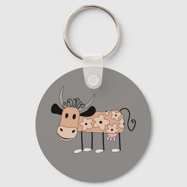 Porte-clés Vache illustrée (Recto)