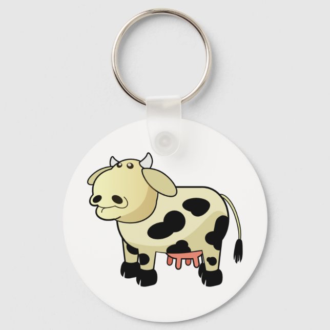 Porte-clés Vache Laitière de Dessin Animé (Recto)