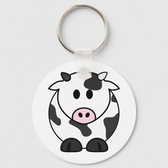 Porte-clés Vache laitière mignonne (Recto)