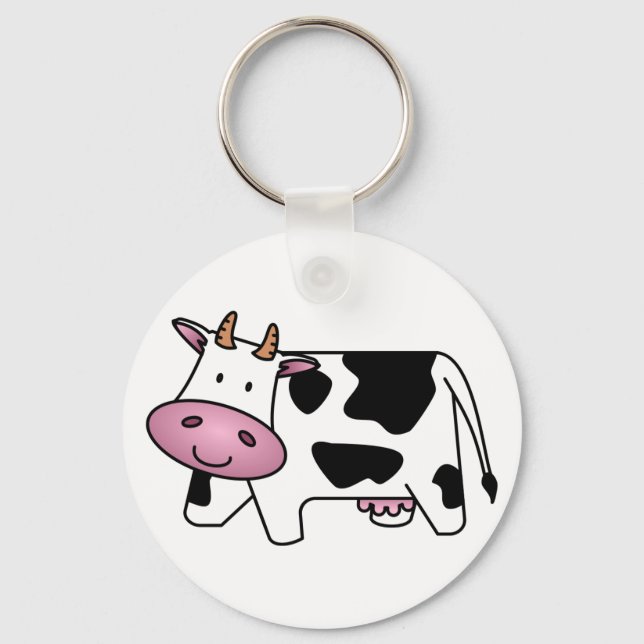Porte-clés Vache laitière mignonne (Recto)