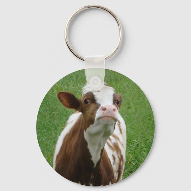 Porte-clés Vache laitière sur la ferme (Recto)
