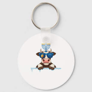 Porte-clés Vache Menorah Dreidel Juif Hanoukka Femmes Mens Ki