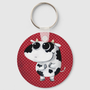 Porte-clés Vache mignonne à bébé