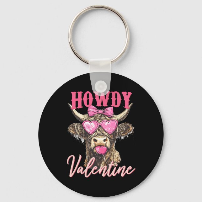 Porte-clés Vache Saint-Valentin Coquette  (Recto)
