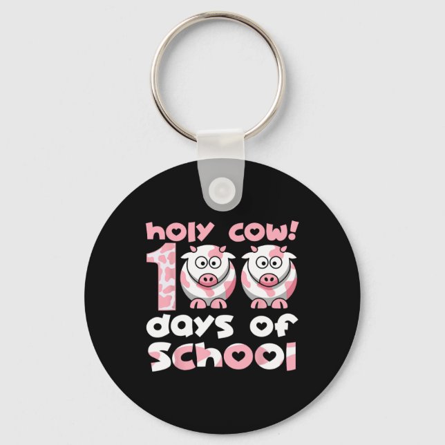 Porte-clés Vache Sainte 100 Jours D'Enseignant Étudiant 100 D (Recto)