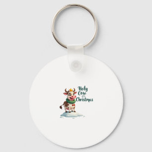 Porte-clés Vache Sainte C'est Noël T-Shirt Vache Noël (3)