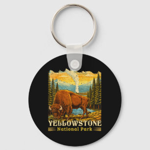 Porte-clés Vaches de bison buffles du parc national de Yellow