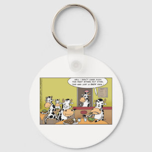 Porte-clés Vaches Mangeant Du Steak T-shirts Drôles Mugs Cart