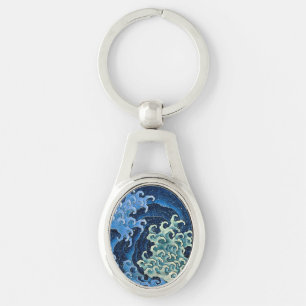 Porte-clés Vague féminine de Hokusai Océan Vintage