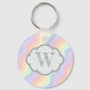 Porte-clés Vagues Arc-en-ciel Pastel