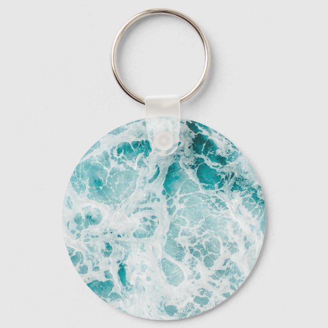Porte-clés Vagues bleues de l'océan (Recto)