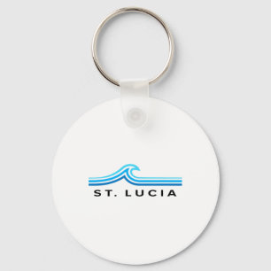 Porte-clés Vagues de Sainte-Lucie Vintage Hommes Femmes Fille