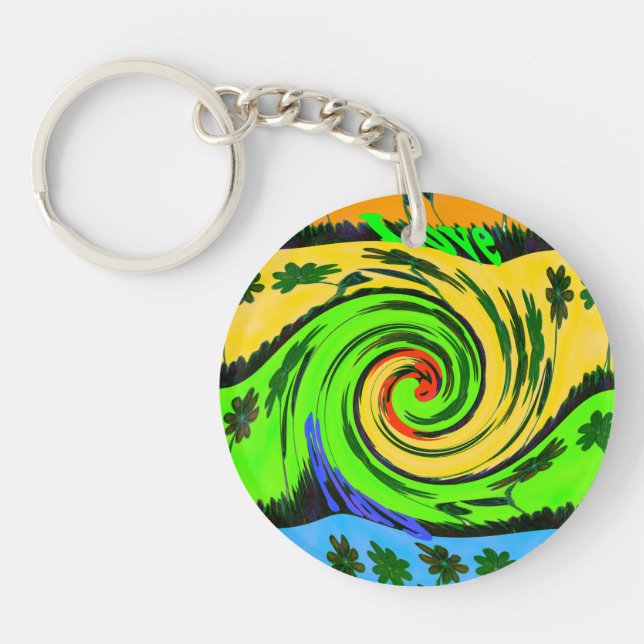 Porte-clés Vagues Hakuna Matata Été (Devant)