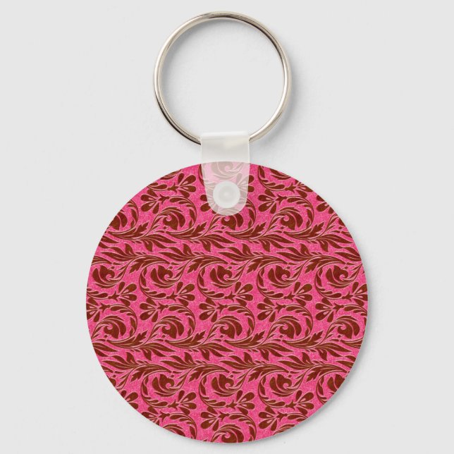 Porte-clés Vagues métalliques, Brown roses (Recto)