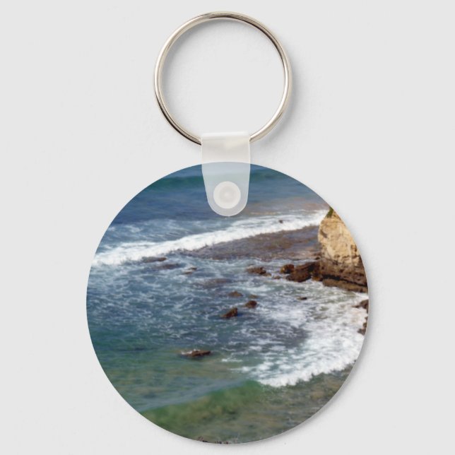 Porte-clés Vagues océaniques qui s'écrasent (Recto)
